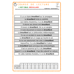 LES COURSES DE LECTURE - AUTOMNE